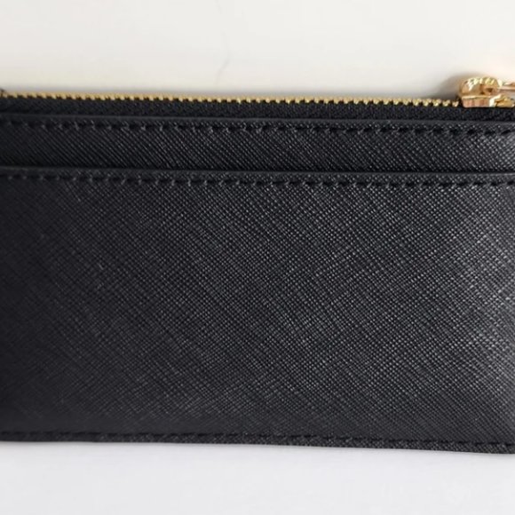 MICHAEL KORS Jet Set Crossbody Bag Black Gold Chain & Matching Wallet Card Case - Picture 11 of 14